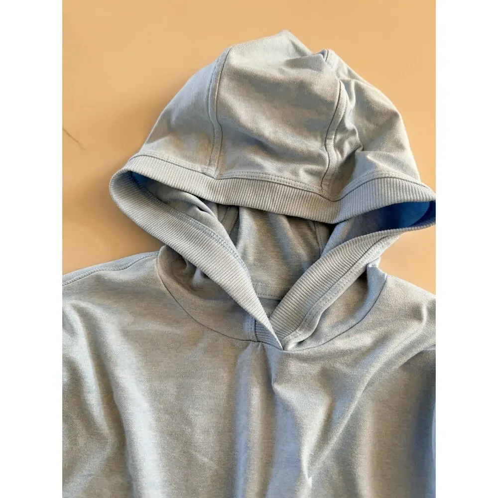 Athleta Girl Uptempo Hooded Top Light Blue Pullover Hoodie M (8-10)